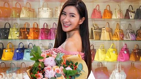 This woman owns one of the largest Hermes bag collections in  .